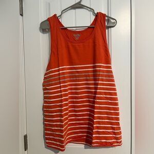 Classic Old Navy Orange Striped Tank Top for men